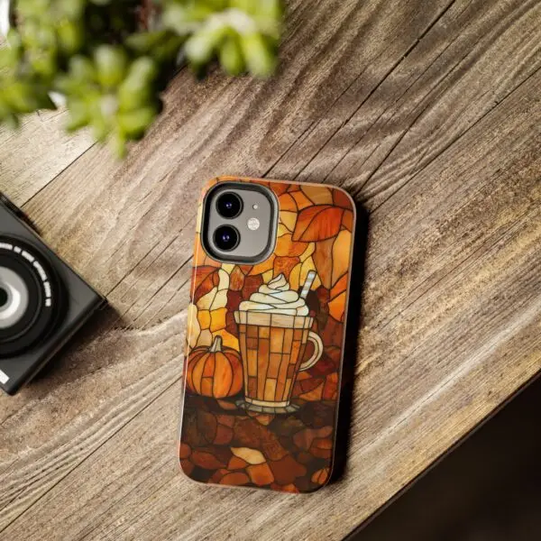 Stained Glass Pumpkin Spice Latte (PSL) Tough Phone Case for iPhone and Samsung - Image 46