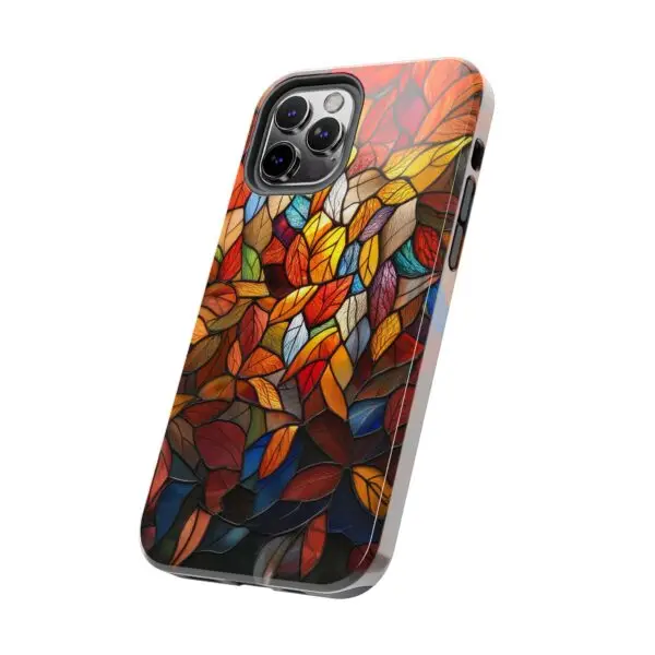 Autumn Leaves Stained Glass Tough Phone Case for iPhone and Samsung - Image 49