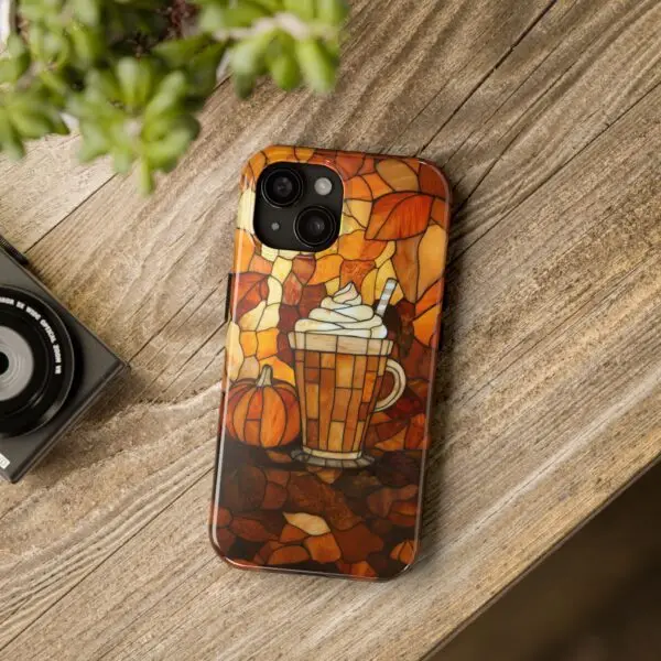 Stained Glass Pumpkin Spice Latte (PSL) Tough Phone Case for iPhone and Samsung - Image 5
