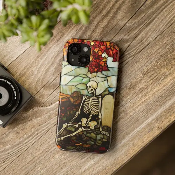 Autumn Graveyard Skeleton Tough Phone Cases for iPhone and Samsung - Image 5