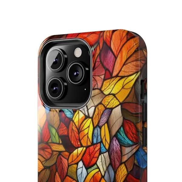 Autumn Leaves Stained Glass Tough Phone Case for iPhone and Samsung - Image 74