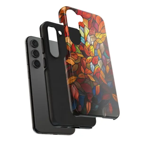 Autumn Leaves Stained Glass Tough Phone Case for iPhone and Samsung - Image 114