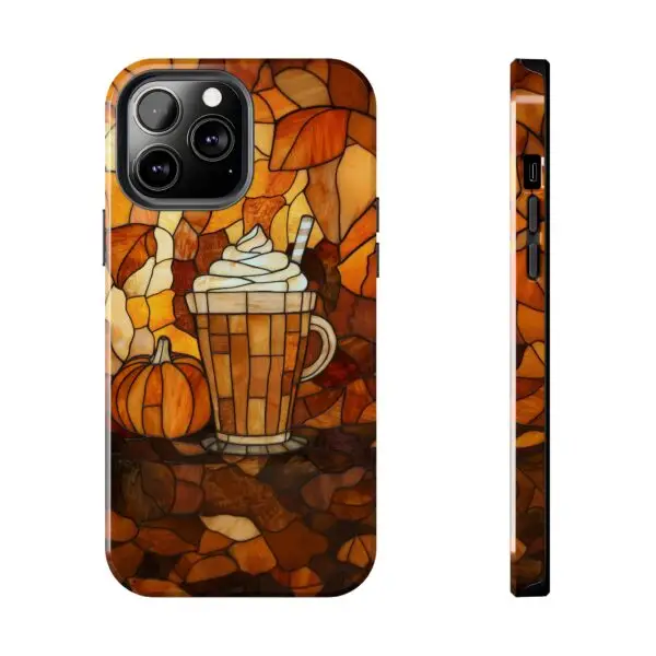Stained Glass Pumpkin Spice Latte (PSL) Tough Phone Case for iPhone and Samsung - Image 77