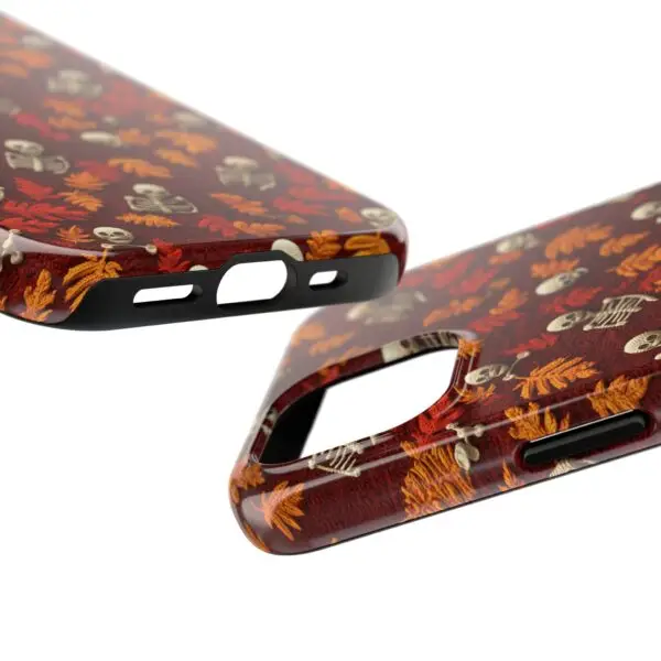 3D Orange Autumn Skeleton Tough Phone Cases for iPhone and Samsung - Image 3