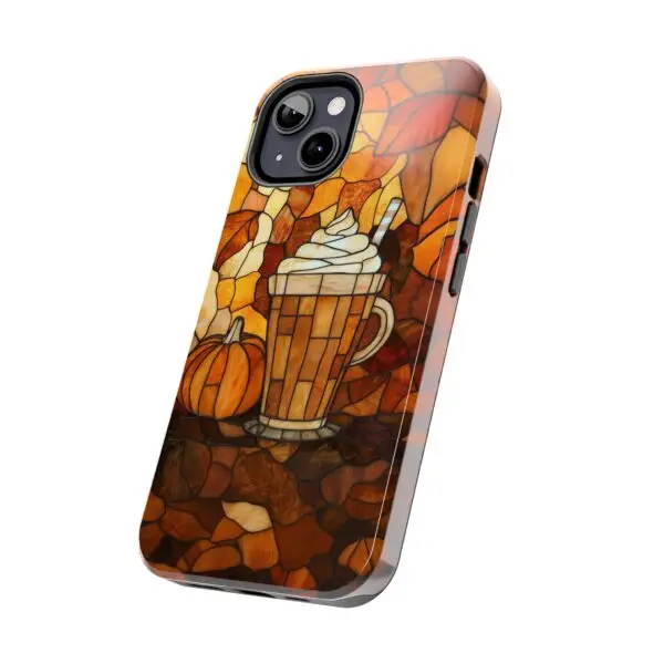 Stained Glass Pumpkin Spice Latte (PSL) Tough Phone Case for iPhone and Samsung - Image 61