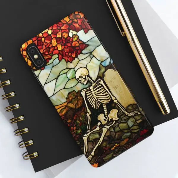 Autumn Graveyard Skeleton Tough Phone Cases for iPhone and Samsung - Image 16