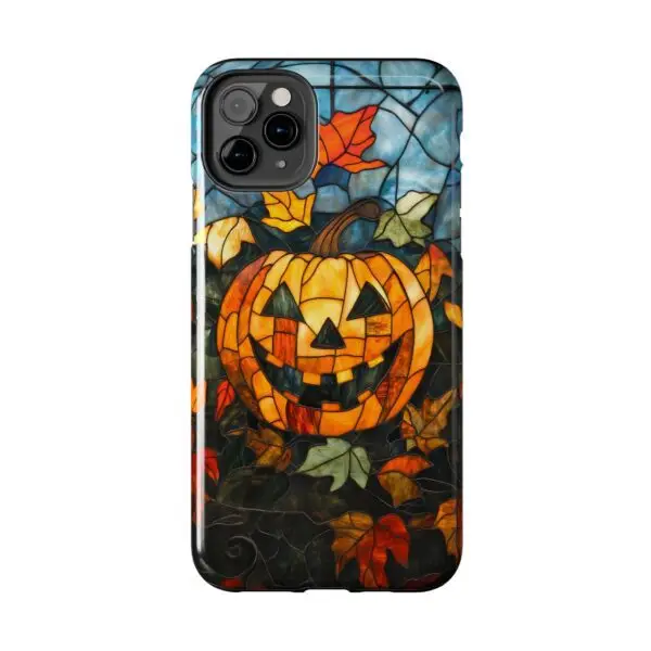 Luminous Lantern Halloween Stained Glass Tough Phone Case for iPhone and Samsung - Image 30