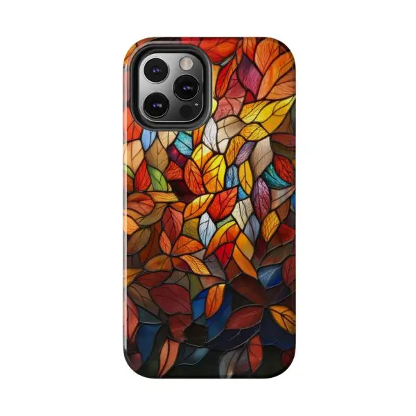 Autumn Leaves Stained Glass Tough Phone Case for iPhone and Samsung - Image 48