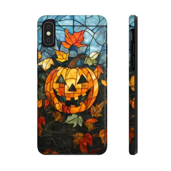 Luminous Lantern Halloween Stained Glass Tough Phone Case for iPhone and Samsung - Image 13