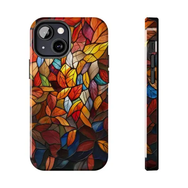 Autumn Leaves Stained Glass Tough Phone Case for iPhone and Samsung - Image 65