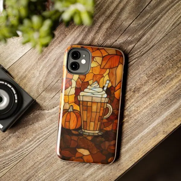 Stained Glass Pumpkin Spice Latte (PSL) Tough Phone Case for iPhone and Samsung - Image 22