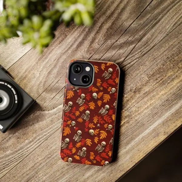 3D Orange Autumn Skeleton Tough Phone Cases for iPhone and Samsung - Image 70