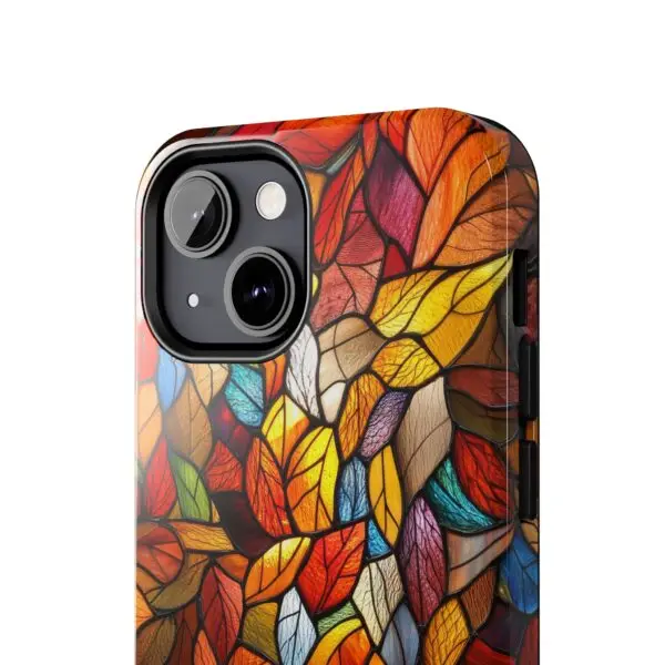 Autumn Leaves Stained Glass Tough Phone Case for iPhone and Samsung - Image 68
