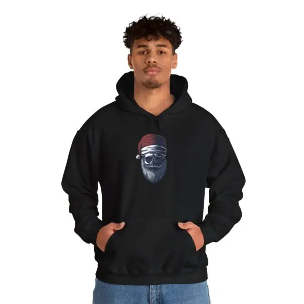 Dark Santa Gothic Christmas Unisex Heavy Blend™ Hooded Sweatshirt - Image 7