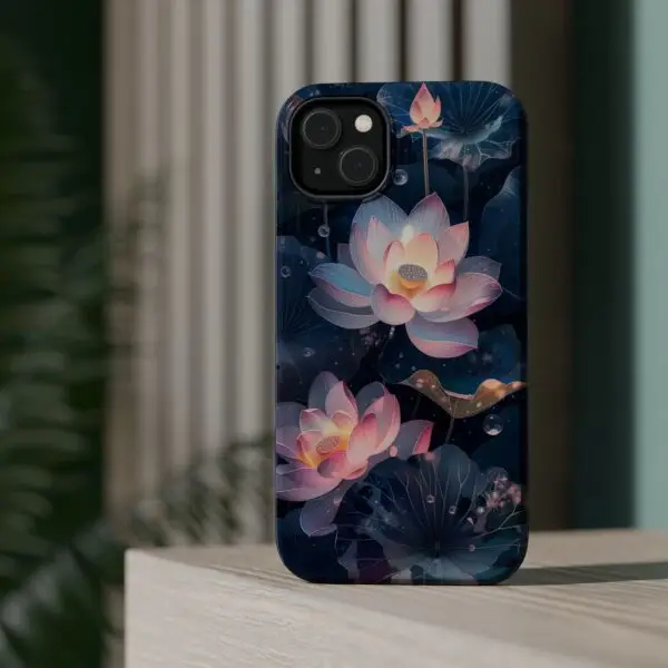 Dew-Kissed Lotus Magnetic Tough Case for iPhone and Samsung - Image 29