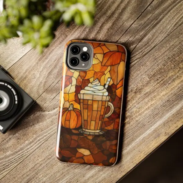Stained Glass Pumpkin Spice Latte (PSL) Tough Phone Case for iPhone and Samsung - Image 34