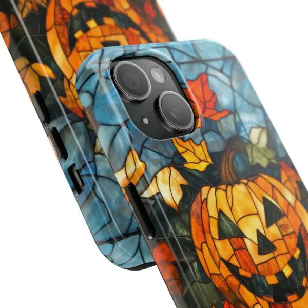 Luminous Lantern Halloween Stained Glass Tough Phone Case for iPhone and Samsung - Image 2