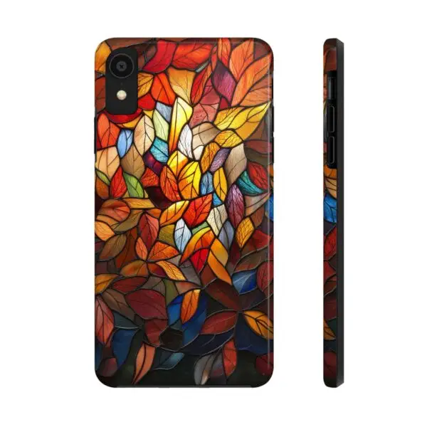 Autumn Leaves Stained Glass Tough Phone Case for iPhone and Samsung - Image 11