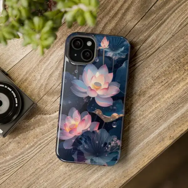 Dew-Kissed Lotus Magnetic Tough Case for iPhone and Samsung - Image 105