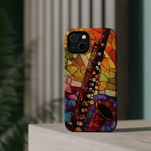 Symphonic Stained Glass Oboe Magnetic Tough Case for iPhone and Samsung - Image 9