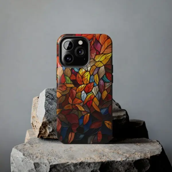 Autumn Leaves Stained Glass Tough Phone Case for iPhone and Samsung - Image 75
