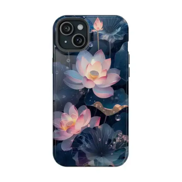 Dew-Kissed Lotus Magnetic Tough Case for iPhone and Samsung - Image 101