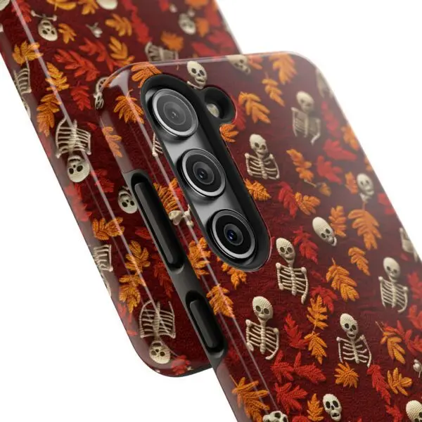 3D Orange Autumn Skeleton Tough Phone Cases for iPhone and Samsung - Image 111