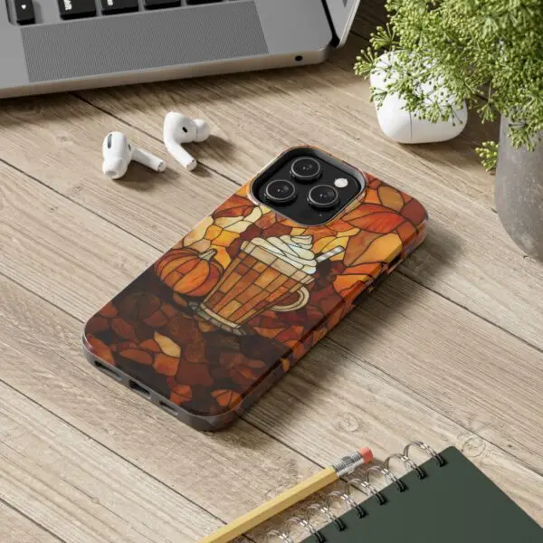 Stained Glass Pumpkin Spice Latte (PSL) Tough Phone Case for iPhone and Samsung - Image 88