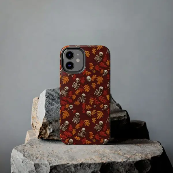3D Orange Autumn Skeleton Tough Phone Cases for iPhone and Samsung - Image 45
