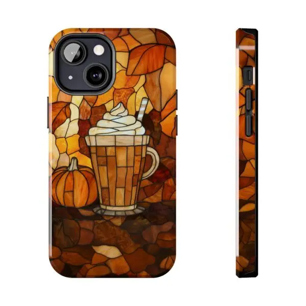 Stained Glass Pumpkin Spice Latte (PSL) Tough Phone Case for iPhone and Samsung - Image 65