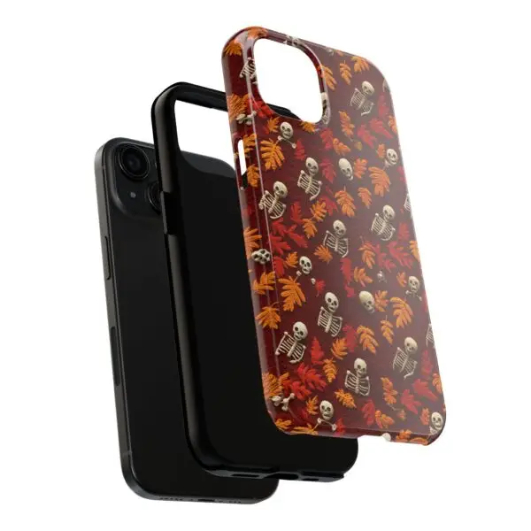 3D Orange Autumn Skeleton Tough Phone Cases for iPhone and Samsung - Image 4