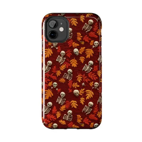 3D Orange Autumn Skeleton Tough Phone Cases for iPhone and Samsung - Image 19