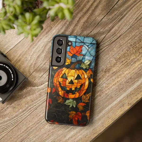 Luminous Lantern Halloween Stained Glass Tough Phone Case for iPhone and Samsung - Image 120