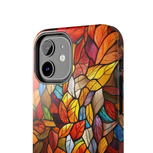 Autumn Leaves Stained Glass Tough Phone Case for iPhone and Samsung - Image 38