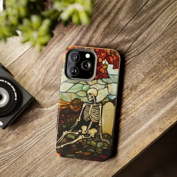 Autumn Graveyard Skeleton Tough Phone Cases for iPhone and Samsung - Image 76