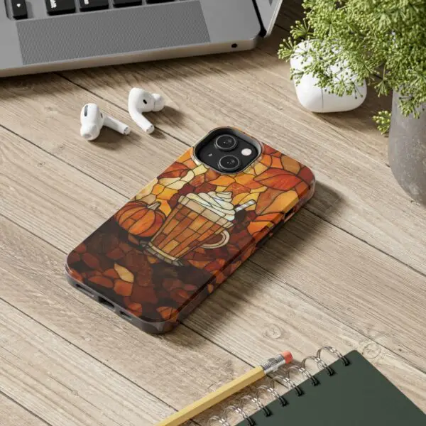 Stained Glass Pumpkin Spice Latte (PSL) Tough Phone Case for iPhone and Samsung - Image 84