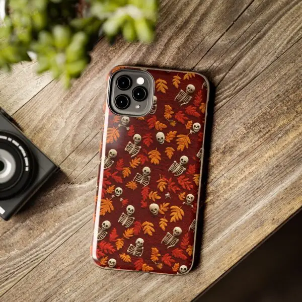3D Orange Autumn Skeleton Tough Phone Cases for iPhone and Samsung - Image 34