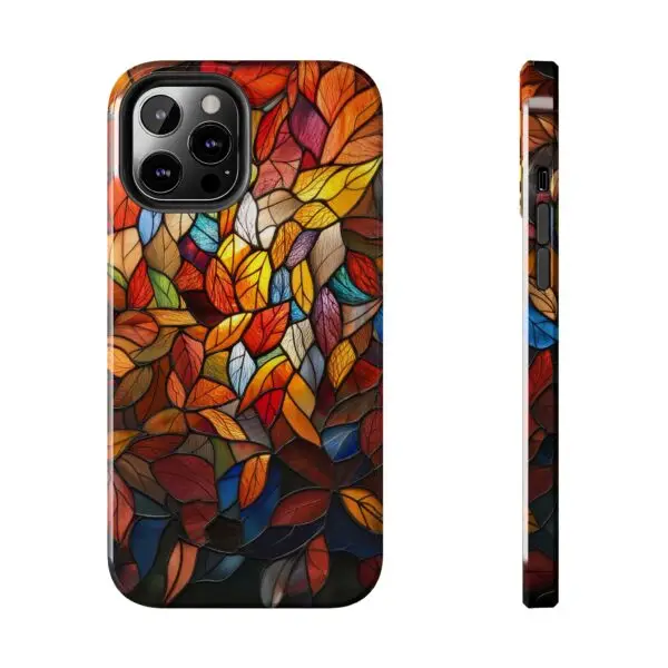 Autumn Leaves Stained Glass Tough Phone Case for iPhone and Samsung - Image 53