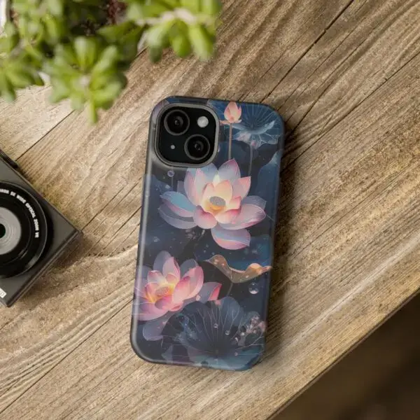 Dew-Kissed Lotus Magnetic Tough Case for iPhone and Samsung - Image 90
