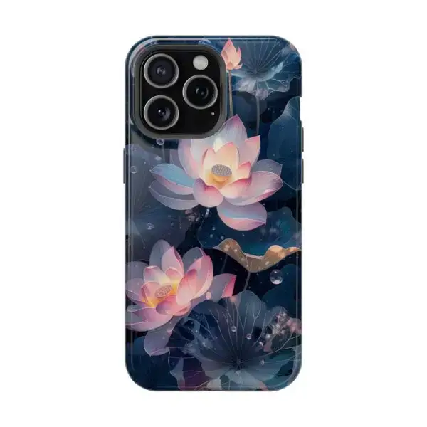 Dew-Kissed Lotus Magnetic Tough Case for iPhone and Samsung - Image 106