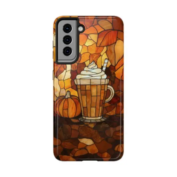 Stained Glass Pumpkin Spice Latte (PSL) Tough Phone Case for iPhone and Samsung - Image 121