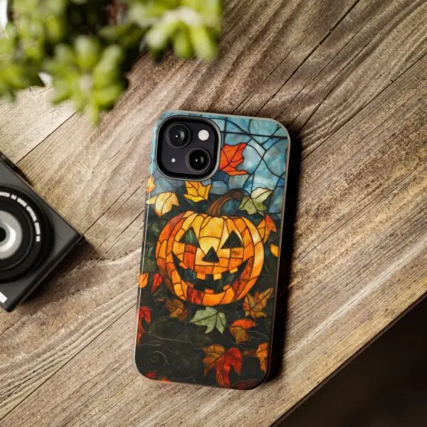Luminous Lantern Halloween Stained Glass Tough Phone Case for iPhone and Samsung - Image 64