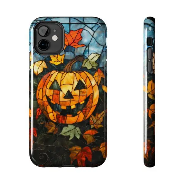 Luminous Lantern Halloween Stained Glass Tough Phone Case for iPhone and Samsung - Image 17