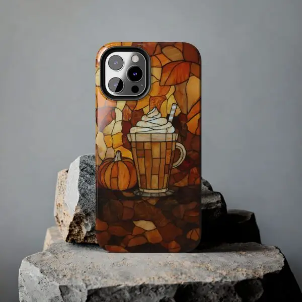 Stained Glass Pumpkin Spice Latte (PSL) Tough Phone Case for iPhone and Samsung - Image 57