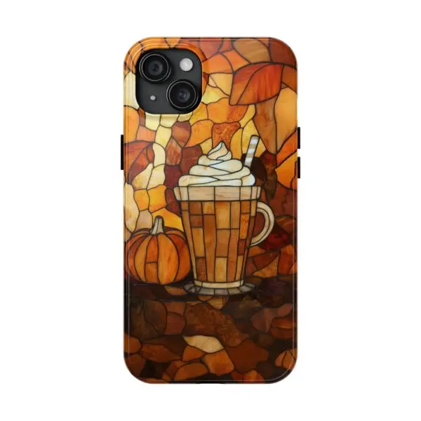Stained Glass Pumpkin Spice Latte (PSL) Tough Phone Case for iPhone and Samsung - Image 96