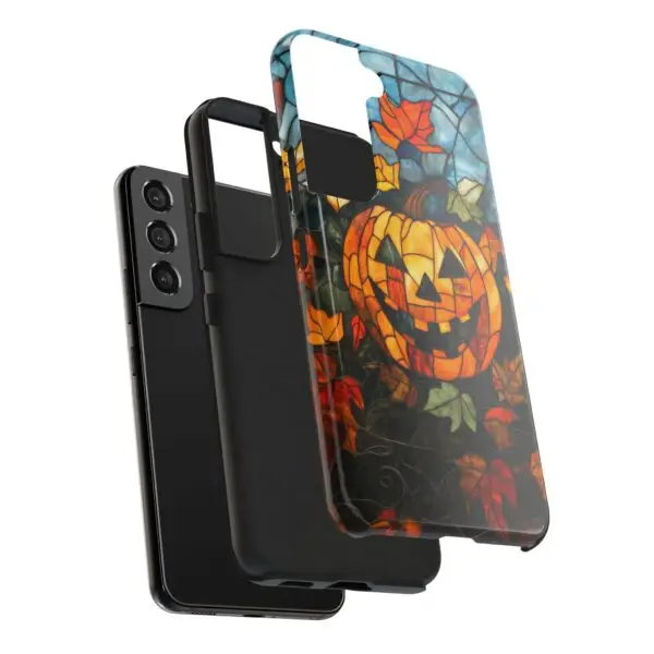 Luminous Lantern Halloween Stained Glass Tough Phone Case for iPhone and Samsung - Image 119