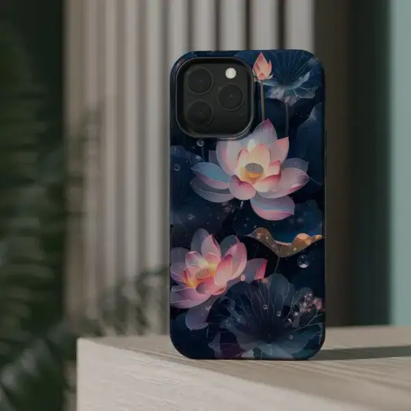 Dew-Kissed Lotus Magnetic Tough Case for iPhone and Samsung - Image 79