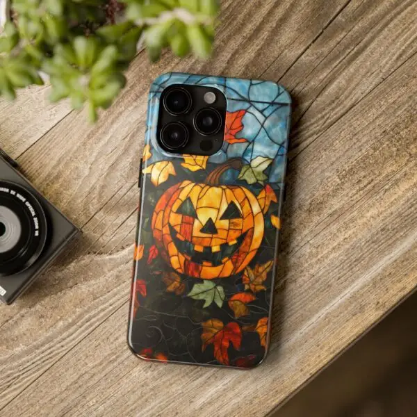 Luminous Lantern Halloween Stained Glass Tough Phone Case for iPhone and Samsung - Image 105