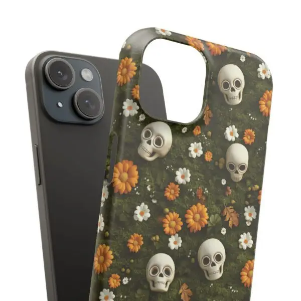 Autumn Requiem Mossy Autumn Skull Slim Phone Case for iPhone and Samsung - Image 4