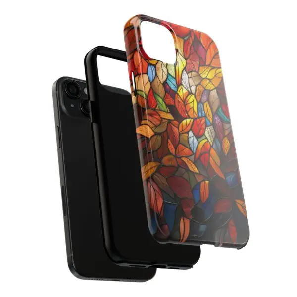 Autumn Leaves Stained Glass Tough Phone Case for iPhone and Samsung - Image 99